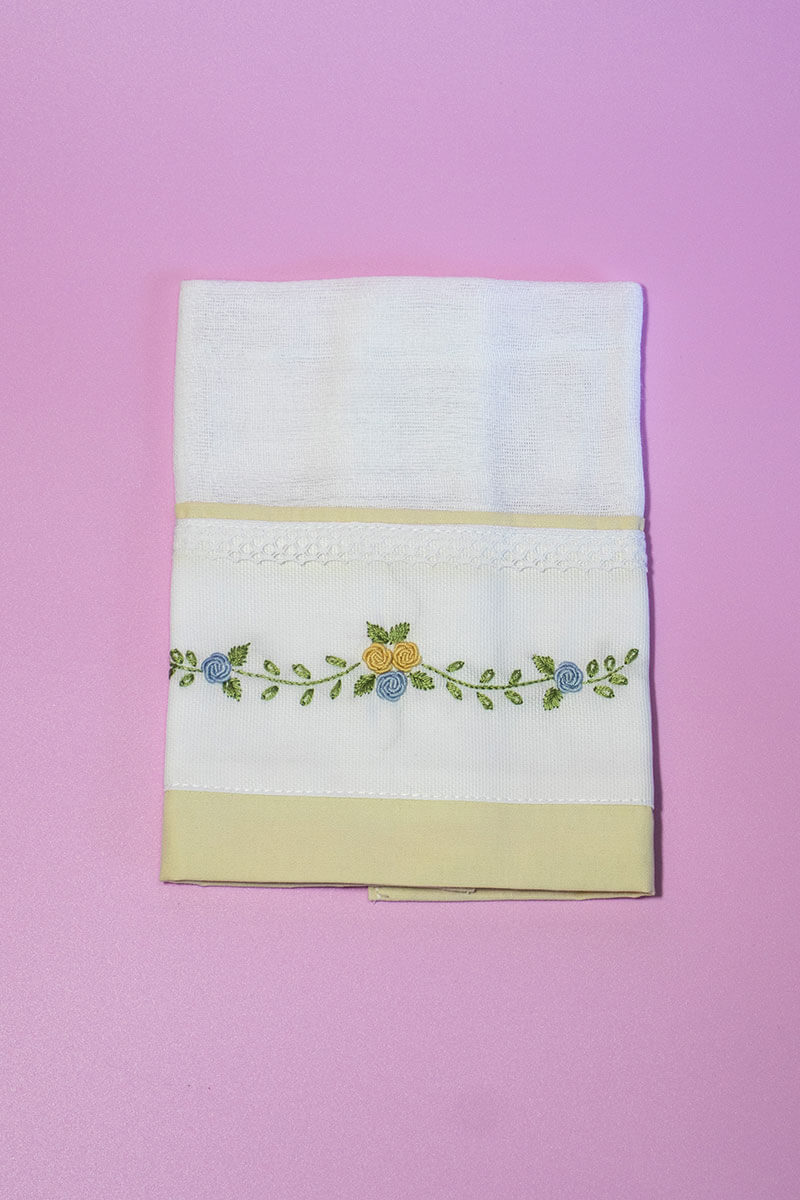 Fralda de Boca Bebê 3 Flores