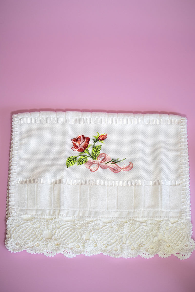 Toalha de Mão Rosa