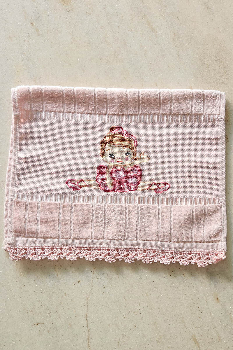 Toalha de Mão Rosa Bailarina