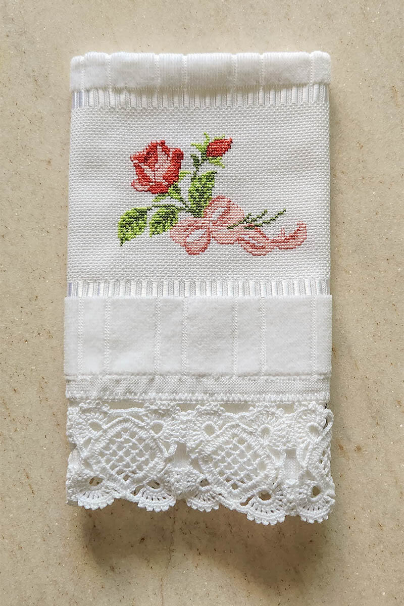 Toalha de Mão Rosa