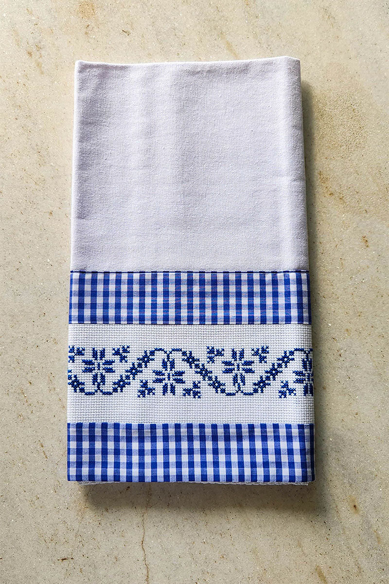 Pano de Prato Elegance Blue Star