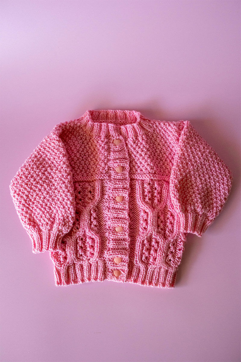 Casaquinho de Tricô para Bebê – Sophia